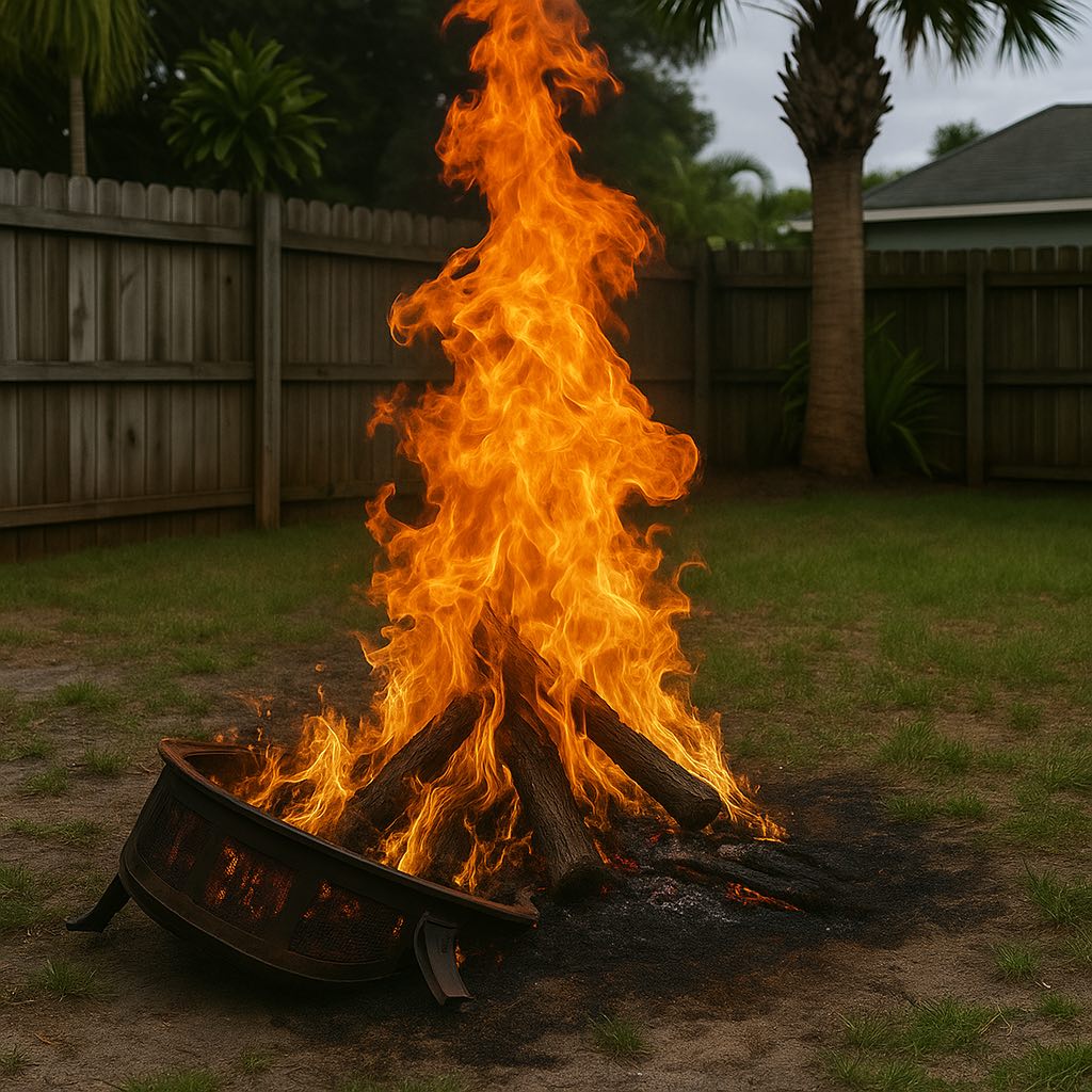 firepit burn lawsuit